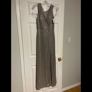 NWT Laura silver gown